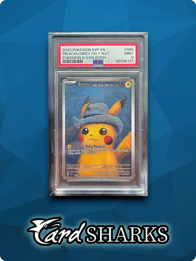 2023 Pokemon SVP Pikachu Grey Felt Hat Van Gogh Englisch PSA 9